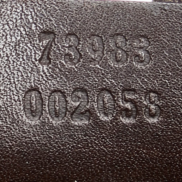 グッチ GGキャンバス ハンドバッグ トートバッグ 73986 ブラウン キャンバス レザー レディース GUCCI 【中古】