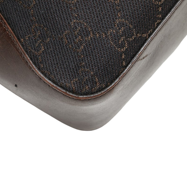 グッチ GGキャンバス ハンドバッグ トートバッグ 73986 ブラウン キャンバス レザー レディース GUCCI 【中古】
