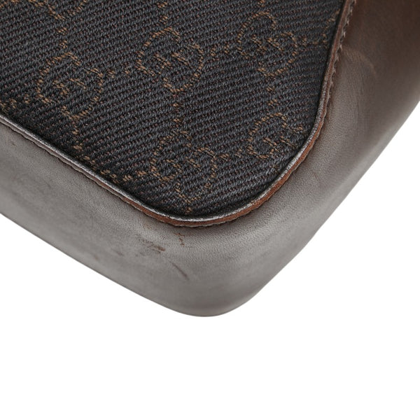 グッチ GGキャンバス ハンドバッグ トートバッグ 73986 ブラウン キャンバス レザー レディース GUCCI 【中古】