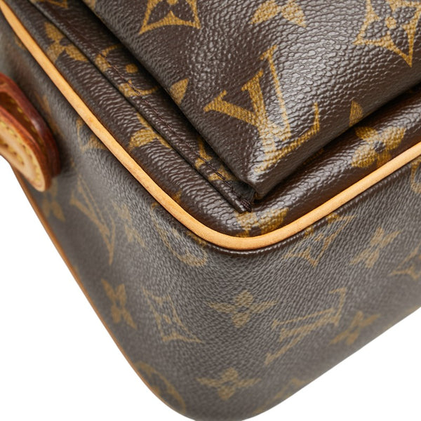 ルイ ヴィトン モノグラム ヴィバシテMM  ショルダーバッグ M51164 ブラウン PVC レザー レディース LOUIS VUITTON 【中古】