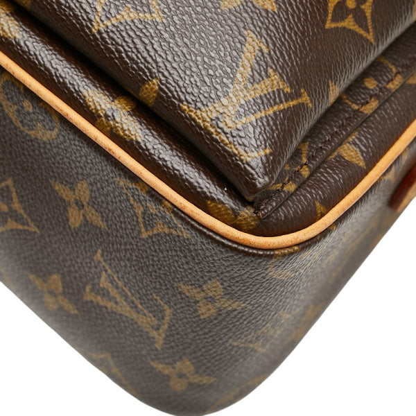 ルイ ヴィトン モノグラム ヴィバシテMM  ショルダーバッグ M51164 ブラウン PVC レザー レディース LOUIS VUITTON 【中古】