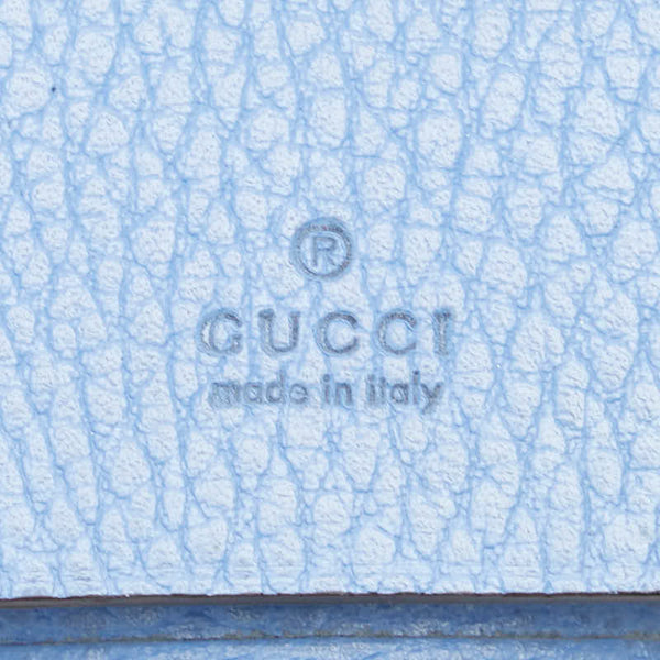 グッチ GGマーモント ダブルＧ キーケース 456118 ライトブルー レザー レディース GUCCI 【中古】