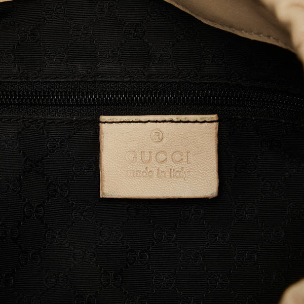 グッチ タッセル ハンドバッグ トートバッグ 001 4403 ホワイト アイボリー レザー レディース GUCCI 【中古】