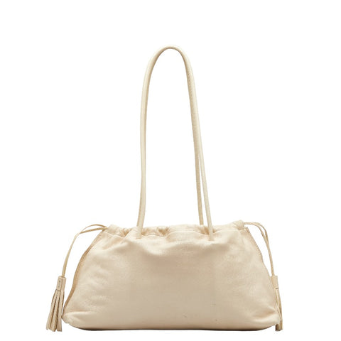 グッチ タッセル ハンドバッグ トートバッグ 001 4403 ホワイト アイボリー レザー レディース GUCCI 【中古】