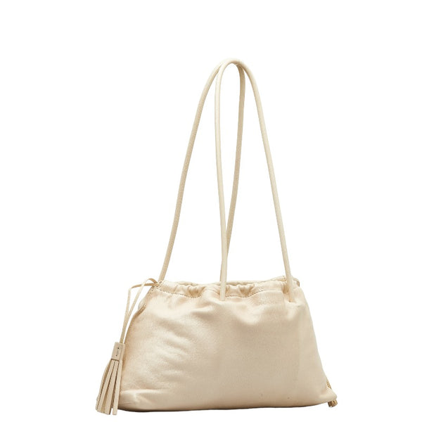グッチ タッセル ハンドバッグ トートバッグ 001 4403 ホワイト アイボリー レザー レディース GUCCI 【中古】