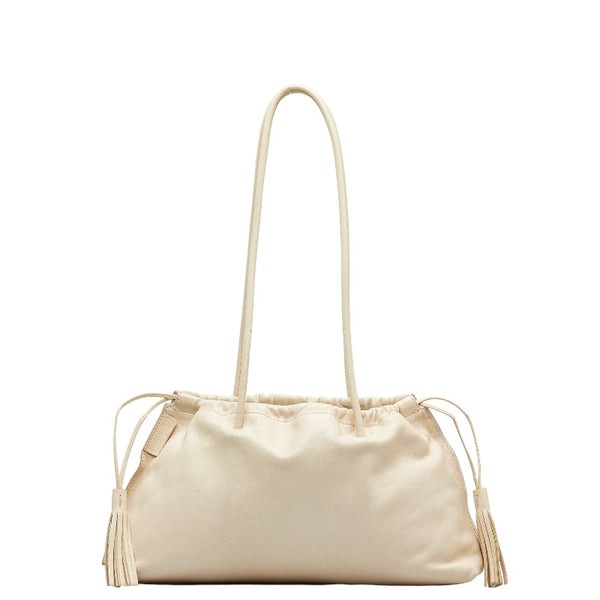 グッチ タッセル ハンドバッグ トートバッグ 001 4403 ホワイト アイボリー レザー レディース GUCCI 【中古】