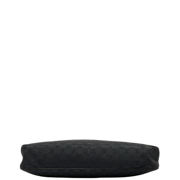 グッチ GGキャンバス ハンドバッグ トートバッグ 121023 ブラック キャンバス レザー レディース GUCCI 【中古】