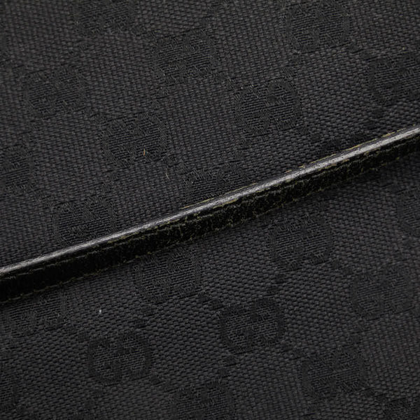 グッチ GGキャンバス ハンドバッグ トートバッグ 121023 ブラック キャンバス レザー レディース GUCCI 【中古】