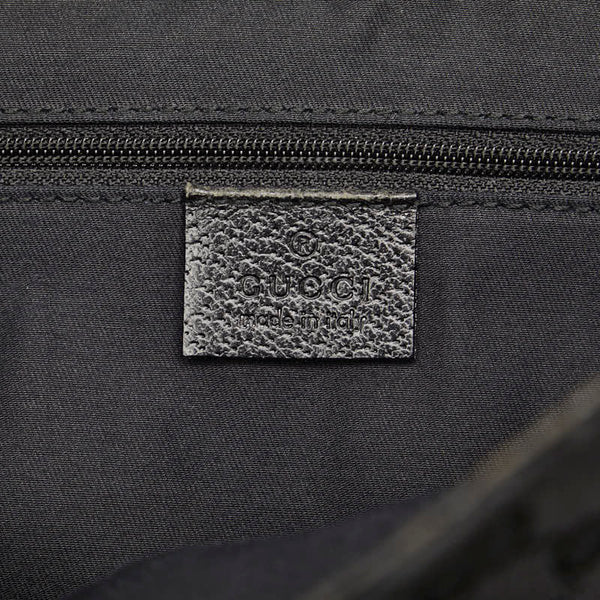 グッチ GGキャンバス ハンドバッグ トートバッグ 121023 ブラック キャンバス レザー レディース GUCCI 【中古】