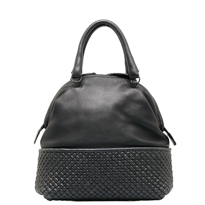 ボッテガヴェネタ イントレチャート ハンドバッグ ブラック レザー レディース BOTTEGAVENETA 【中古】