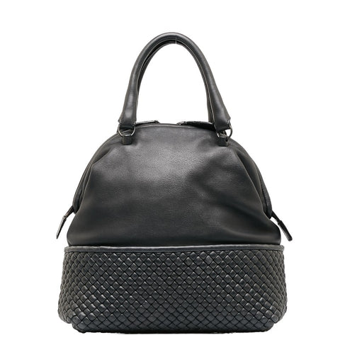 ボッテガヴェネタ イントレチャート ハンドバッグ ブラック レザー レディース BOTTEGAVENETA 【中古】
