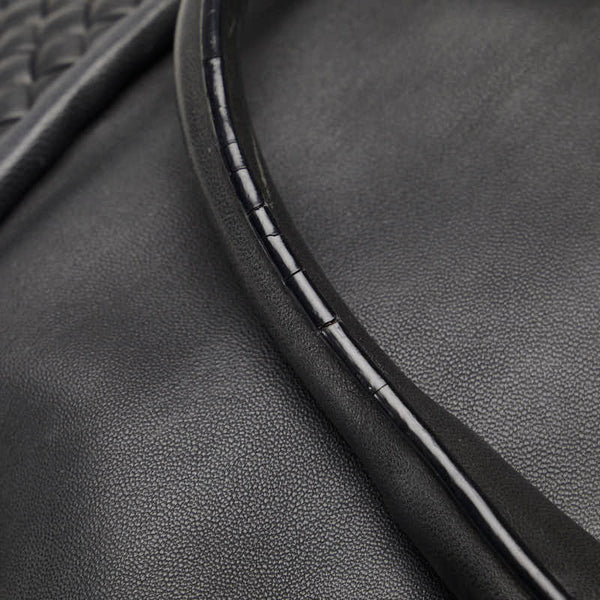 ボッテガヴェネタ イントレチャート ハンドバッグ ブラック レザー レディース BOTTEGAVENETA 【中古】