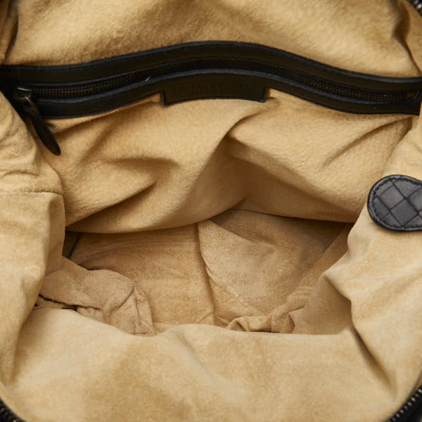 ボッテガヴェネタ イントレチャート ハンドバッグ ブラック レザー レディース BOTTEGAVENETA 【中古】