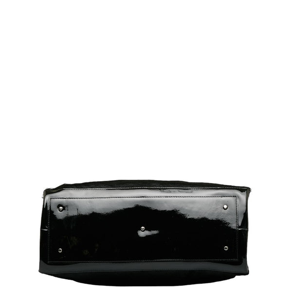 フルラ 80周年限定 ハンドバッグ ブラック ハラコ パテントレザー レディース Furla 【中古】