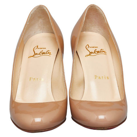 クリスチャンルブタン パンプス ハイヒール サイズ：35 ベージュ パテントレザー レディース Christian Louboutin 【中古】