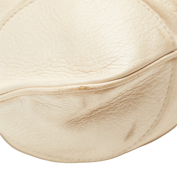 サルヴァトーレフェラガモ ガンチーニ ハンドバッグ AU-21 6317 ホワイト レザー レディース Salvatore Ferragamo 【中古】