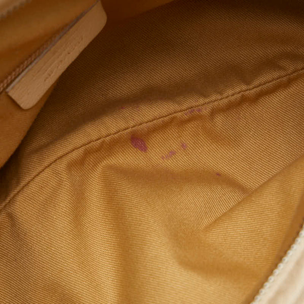 サルヴァトーレフェラガモ ガンチーニ ハンドバッグ AU-21 6317 ホワイト レザー レディース Salvatore Ferragamo 【中古】