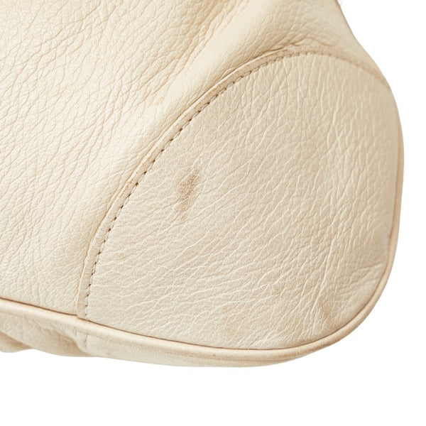 サルヴァトーレフェラガモ ガンチーニ ハンドバッグ AU-21 6317 ホワイト レザー レディース Salvatore Ferragamo 【中古】