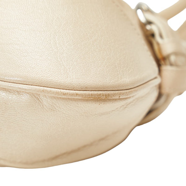 サルヴァトーレフェラガモ ガンチーニ ハンドバッグ AU-21 6317 ホワイト レザー レディース Salvatore Ferragamo 【中古】