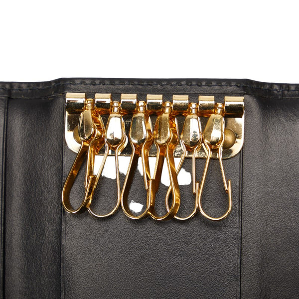 ダンヒル オックスフォード ロゴ ゴールド金具  キーケース 6連 ブラック レザー メンズ Dunhill 【中古】