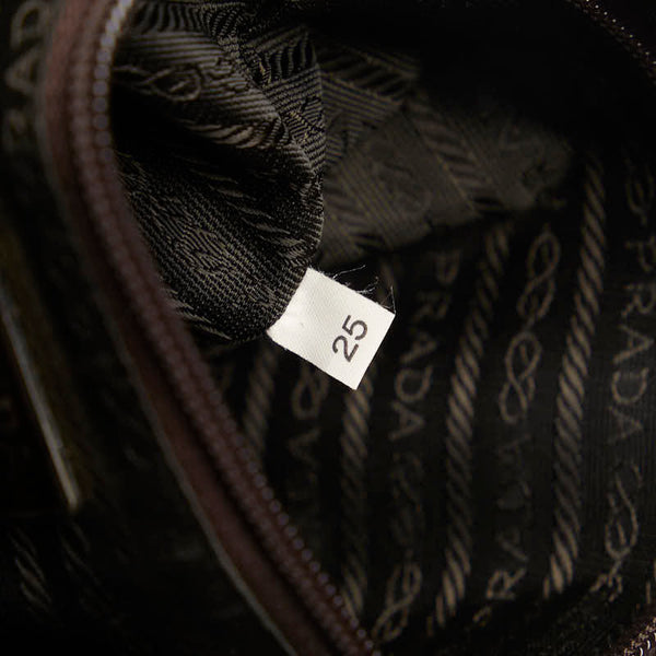 プラダ ハンドバッグ ショルダーバッグ 2WAY B10248 オレンジ キャンバス レザー レディース PRADA 【中古】