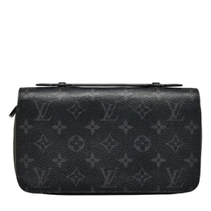 ルイ ヴィトン モノグラム エクリプス ジッピー XL ラウンドファスナー 長財布 M61698 ブラック PVC レザー メンズ LOUIS VUITTON 【中古】