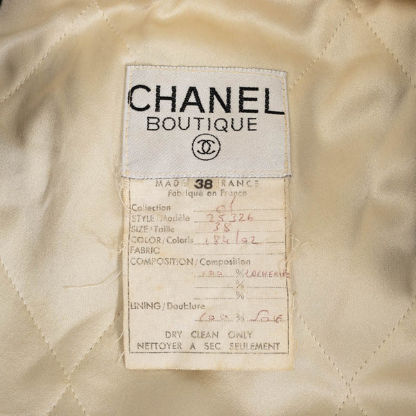 シャネル エレファント ボタン ダッフルコート ブラック コットン レディース CHANEL 【中古】