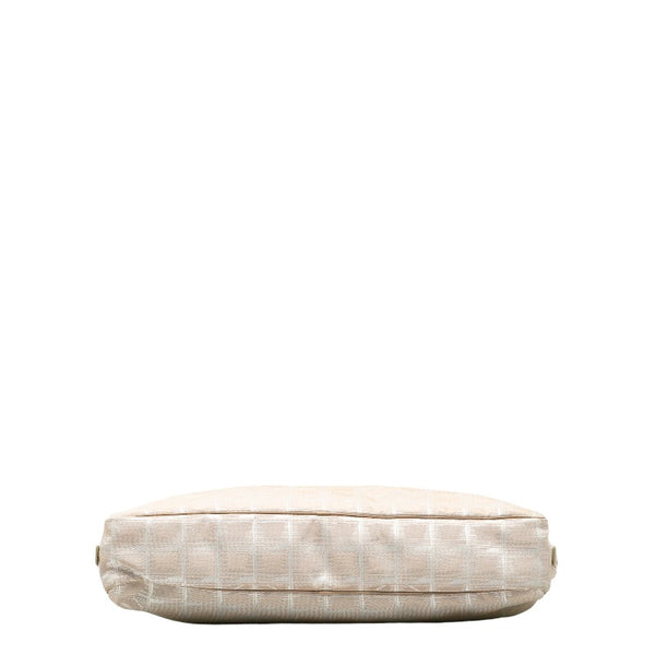 シャネル ニュートラベルライン ハンドバッグ ビジネスバッグ ブリーフケース ベージュ キャンバス レザー レディース CHANEL 【中古】