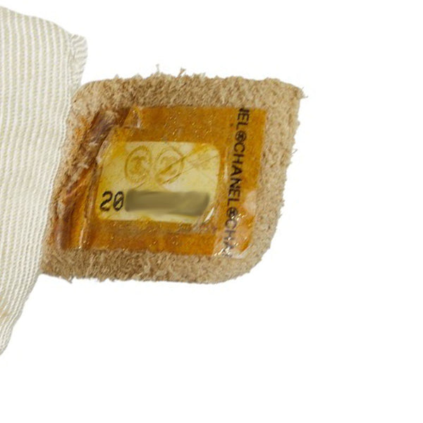シャネル マトラッセ フリンジ ツイード チェーン ショルダーバッグ ホワイト ブラック キャンバス レディース CHANEL 【中古】