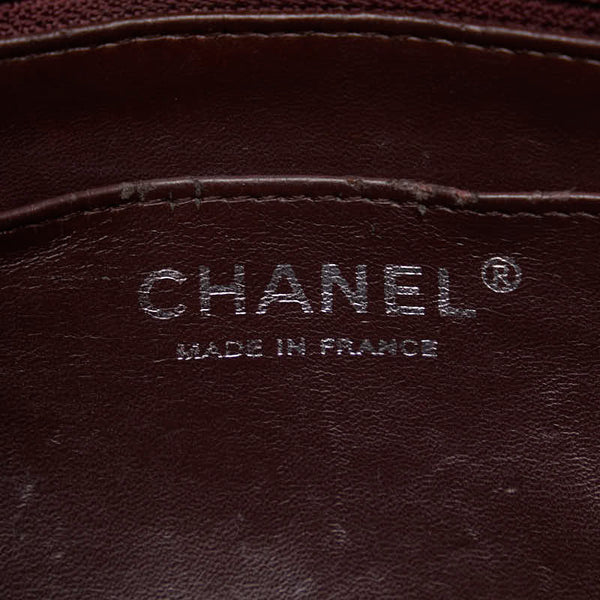 シャネル ミニ マトラッセ チェーン ショルダーバッグ ブラック シルバー キャビアスキン レディース CHANEL 【中古】