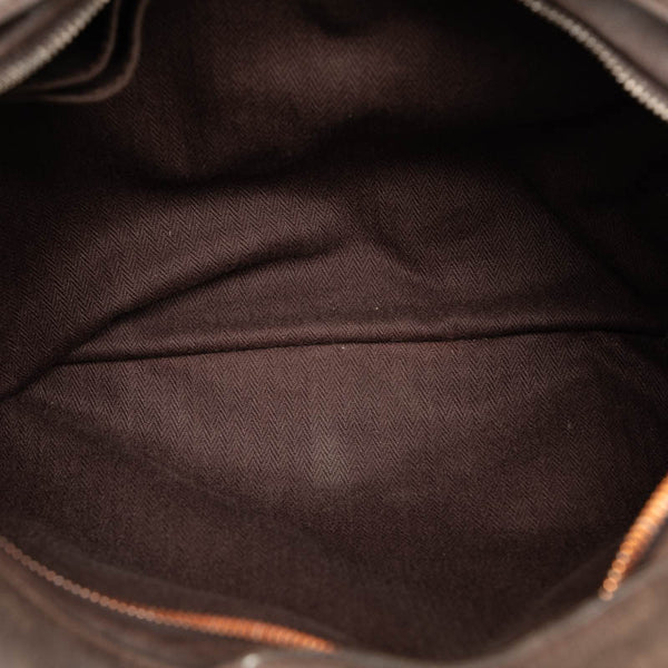 エルメス キャラバンホリゾンタルMM ハンドバッグ ショルダーバッグ 2WAY ブラウン ヴォーデルマ キャンバス レディース HERMES 【中古】