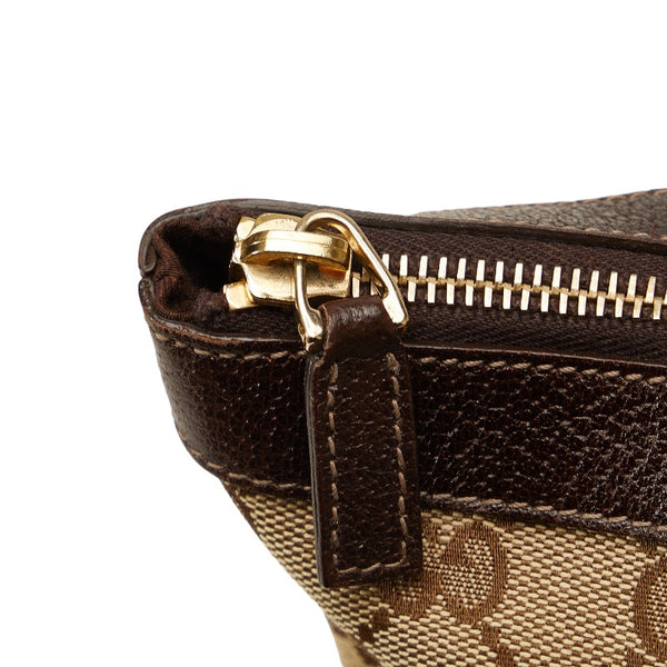 グッチ GGキャンバス ハンドバッグ トートバッグ 141470 ベージュ ブラウン キャンバス レザー レディース GUCCI 【中古】