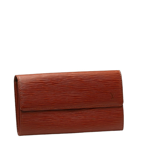 ルイ ヴィトン エピ ポシェット ポルトモネ クレディ 長財布 M63573 ケニアブラウン レザー レディース LOUIS VUITTON 【中古】