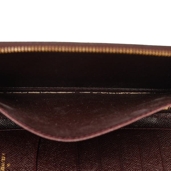 ルイ ヴィトン タイガ アジェンダ ジェオッド ラウンドファスナー 長財布 M30616 アカジュー ワインレッド レザー レディース LOUIS VUITTON 【中古】