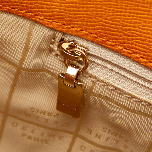 セリーヌ ハンドバッグ トートバッグ オレンジ レザー レディース CELINE 【中古】