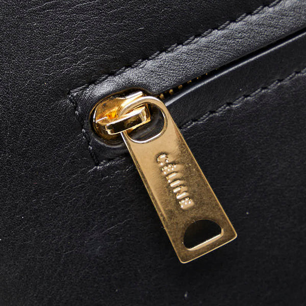 セリーヌ トラぺーズ ハンドバッグ ショルダーバッグ 2WAY ブルー ブラック ベージュ レザー スウェード レディース CELINE 【中古】