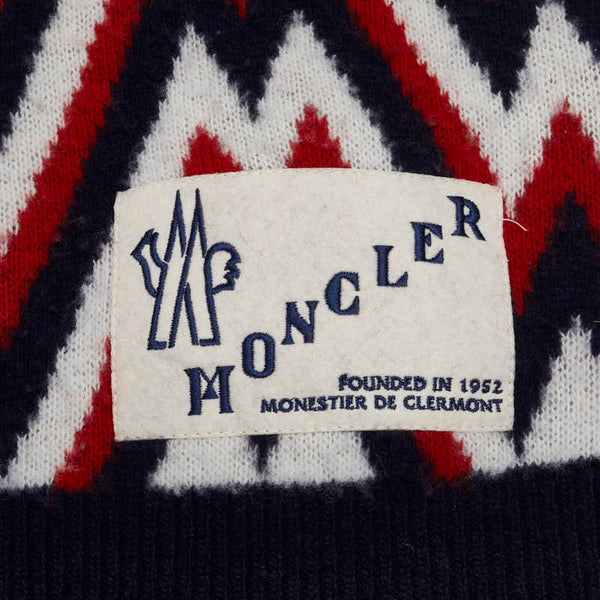 モンクレール トリコロール ニット サイズ:M ネイビー レッド ウール レディース MONCLER 【中古】