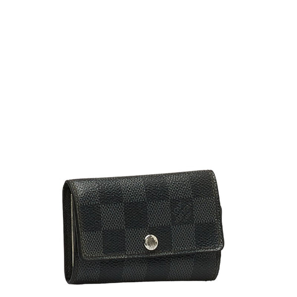 ルイ ヴィトン ダミエ グラフィット ミュルティクレ6 キーケース N62662 ブラック PVC レザー メンズ LOUIS VUITTON 【中古】