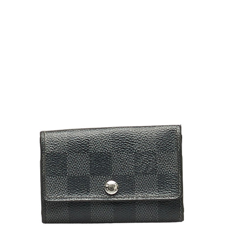 ルイ ヴィトン ダミエ グラフィット ミュルティクレ6 キーケース N62662 ブラック PVC レザー メンズ LOUIS VUITTON 【中古】