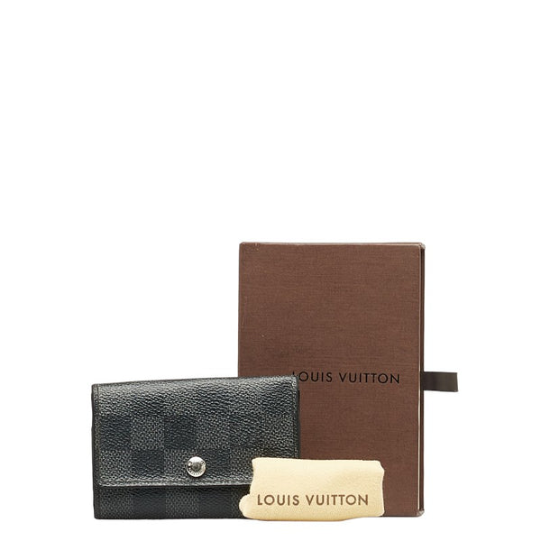 ルイ ヴィトン ダミエ グラフィット ミュルティクレ6 キーケース N62662 ブラック PVC レザー メンズ LOUIS VUITTON 【中古】