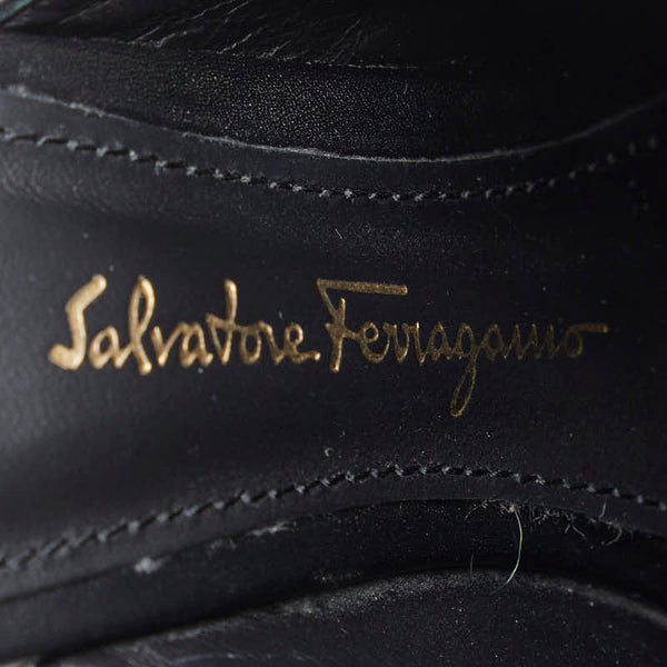 サルヴァトーレフェラガモ ガンチーニ パンプス 6 732891 ブラック レザー レディース Salvatore Ferragamo 【中古】