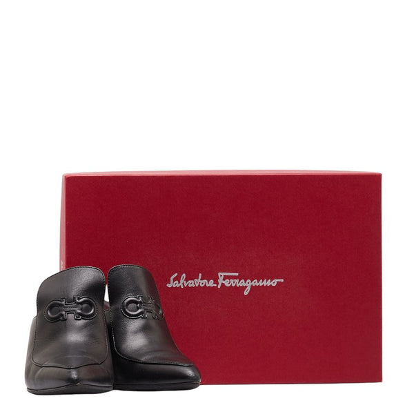 サルヴァトーレフェラガモ ガンチーニ パンプス 6 732891 ブラック レザー レディース Salvatore Ferragamo 【中古】