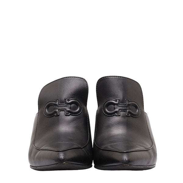 サルヴァトーレフェラガモ ガンチーニ パンプス 6 732891 ブラック レザー レディース Salvatore Ferragamo 【中古】