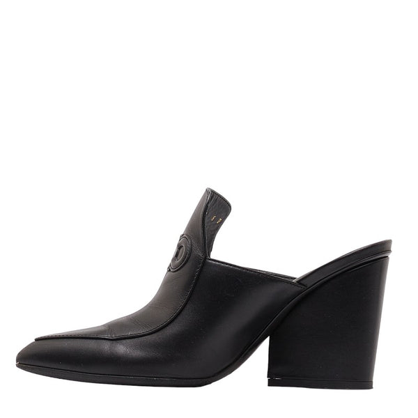 サルヴァトーレフェラガモ ガンチーニ パンプス 6 732891 ブラック レザー レディース Salvatore Ferragamo 【中古】