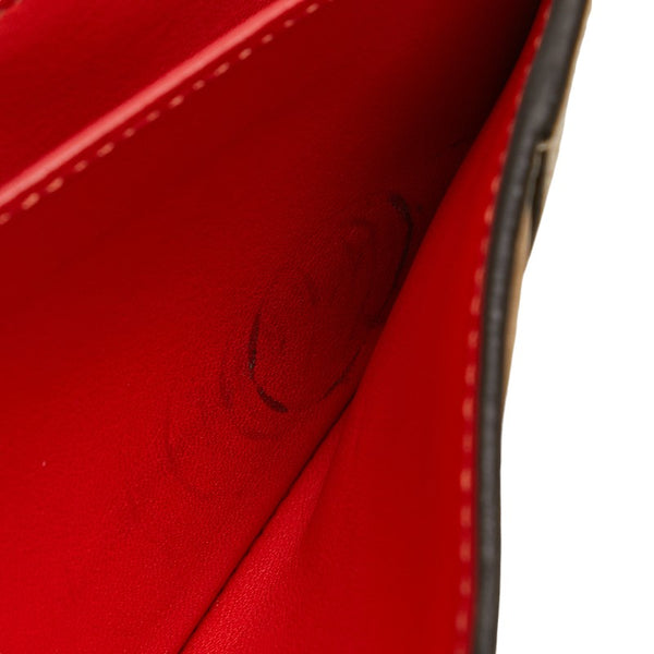 セリーヌ ラージフラップ 長財布 SPG5125 ベージュ レザー レディース CELINE 【中古】