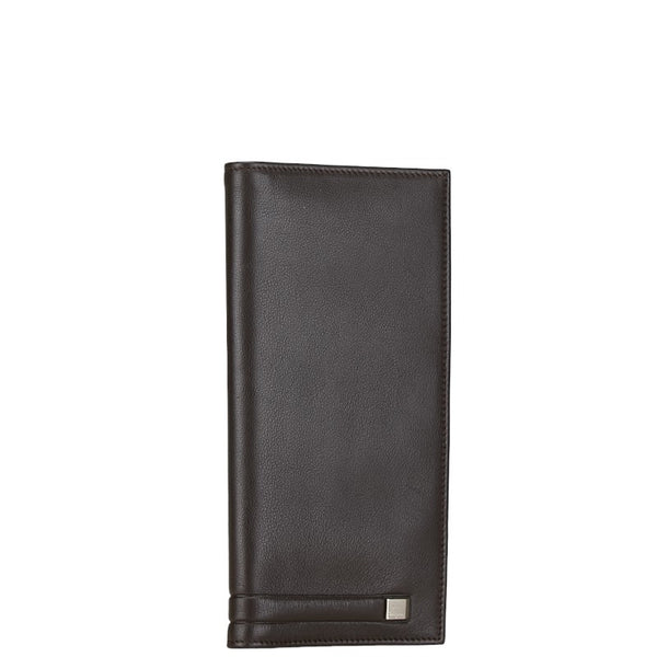 サルヴァトーレフェラガモ 長財布 ブラウン レザー メンズ Salvatore Ferragamo 【中古】