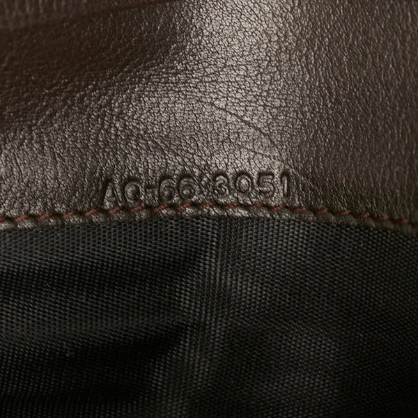 サルヴァトーレフェラガモ 長財布 ブラウン レザー メンズ Salvatore Ferragamo 【中古】
