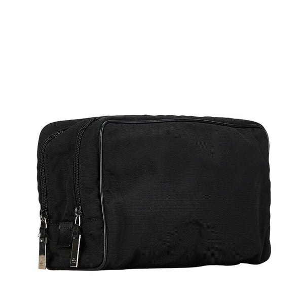 グッチ セカンドバッグ クラッチバッグ  014 1130 ブラック ナイロン レザー レディース GUCCI 【中古】
