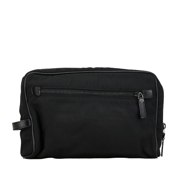 グッチ セカンドバッグ クラッチバッグ  014 1130 ブラック ナイロン レザー レディース GUCCI 【中古】