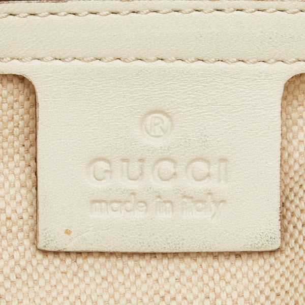 グッチ クラフト トートバッグ ハンドバッグ 269878 ベージュ ホワイト キャンバス レザー レディース GUCCI 【中古】